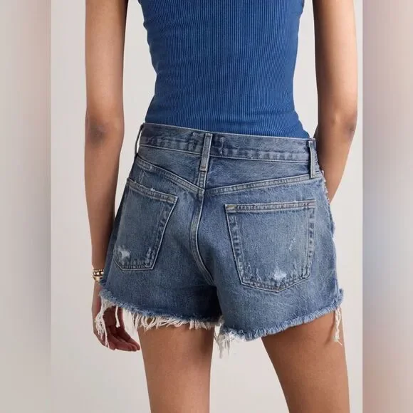 AGOLDE Parker denim shorts in dark wash - Picture 6 of 15